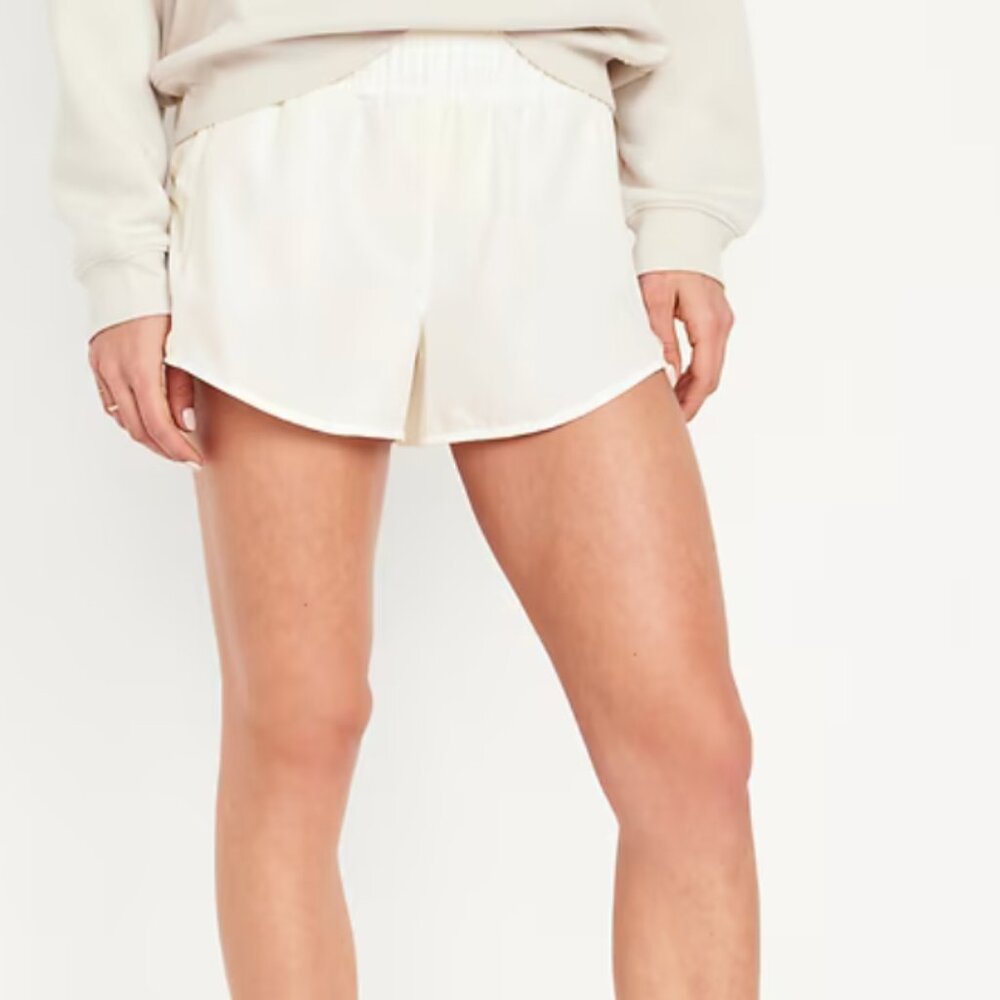 Old Navy White Running Shorts 3 in inseam